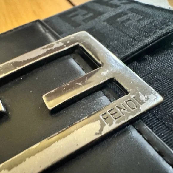 Fendi Black zucca fold over wallet - Picture 9 of 15